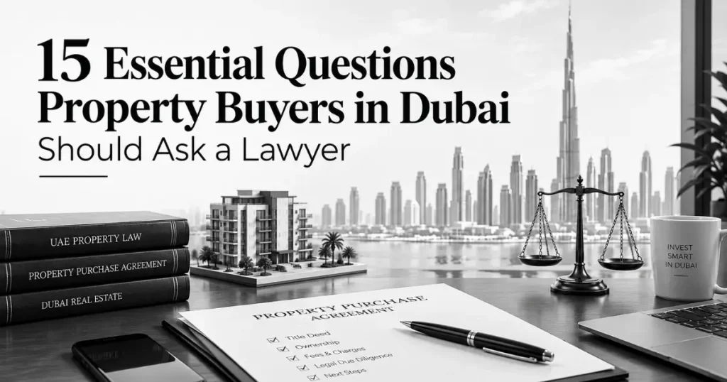 15 Essential Legal Questions Property Buyers in Dubai Should Ask a Lawyer