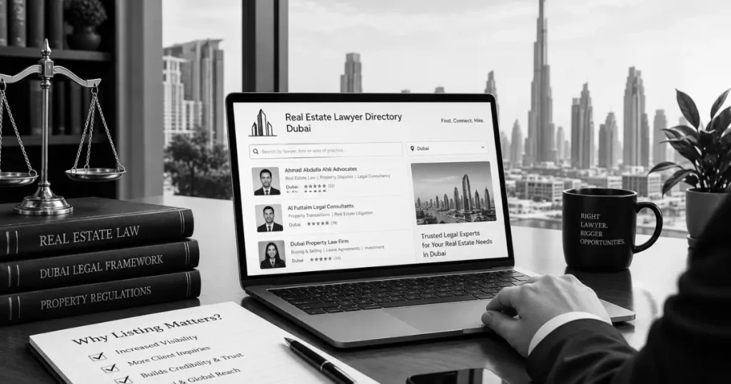 Why Listing with a Real Estate Lawyer Directory Matters in Dubai 2 Real Estate Lawyer Directory Dubai: Why Listing Matters for Lawyers and Firms
